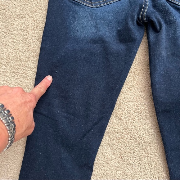 7 for all Mankind Slim Illusion Mid Rise Ankle Skinny in Tried & True Dark Wash - Picture 5 of 11